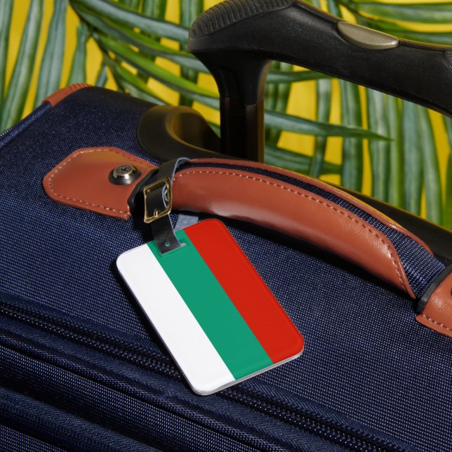 Bulgaria flag luggage tag (Front Insitu 1)