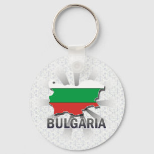 Bulgaria Flag Map 2.0 Keychain