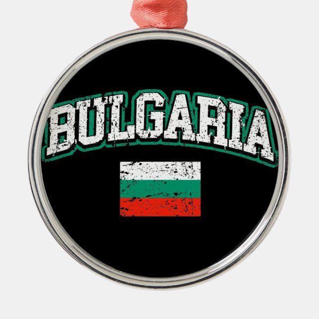 Bulgaria Flag Metal Ornament (Front)