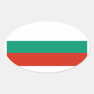 Bulgaria Flag Oval Sticker
