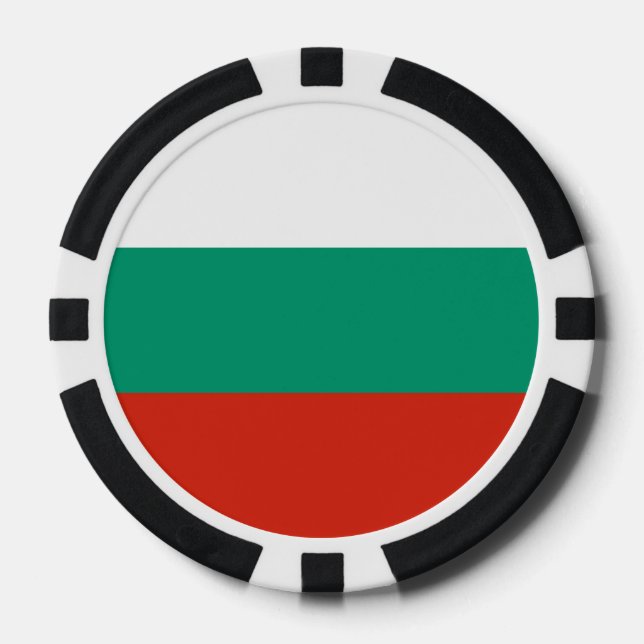 Bulgaria Flag Poker Chips (Front)