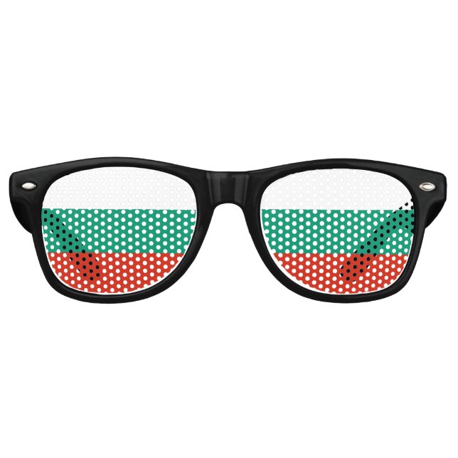 Bulgaria Flag Retro Sunglasses (Front)