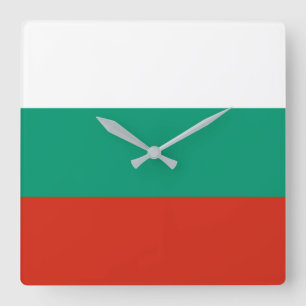 Bulgaria Flag Square Wall Clock
