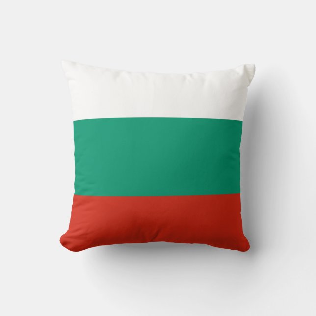Bulgaria Flag Throw Pillow (Front)