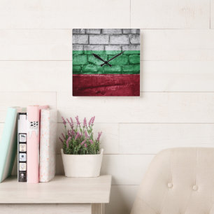 Bulgaria flag wall square wall clock