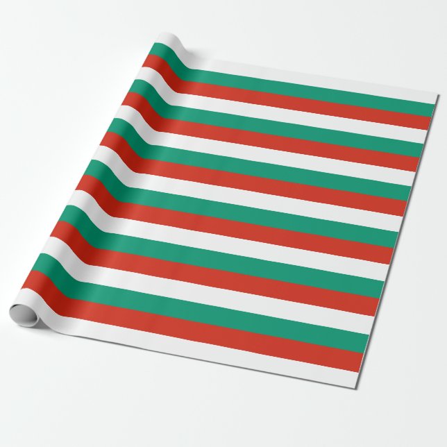 Bulgaria Flag Wrapping Paper (Unrolled)