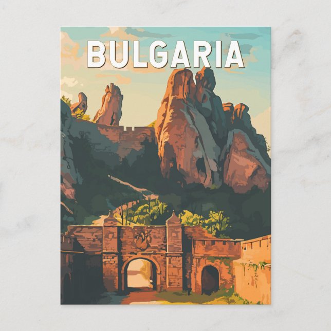 Bulgaria Illustration Travel Art Vintage Postcard (Front)