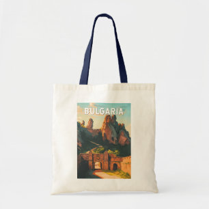 Bulgaria Illustration Travel Art Vintage Tote Bag