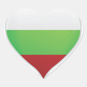 Bulgaria love flag pride heart sticker