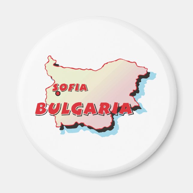 Bulgaria Map Magnet (Front)