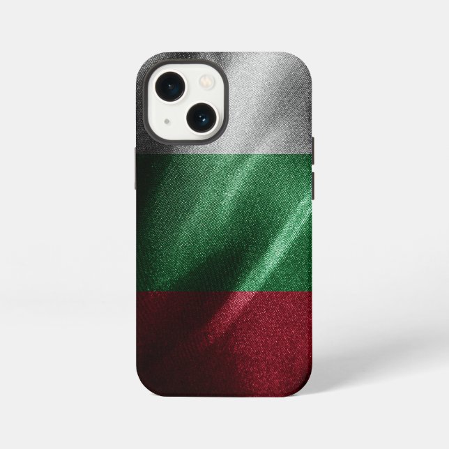 Bulgaria silk flag iPhone case (Back)