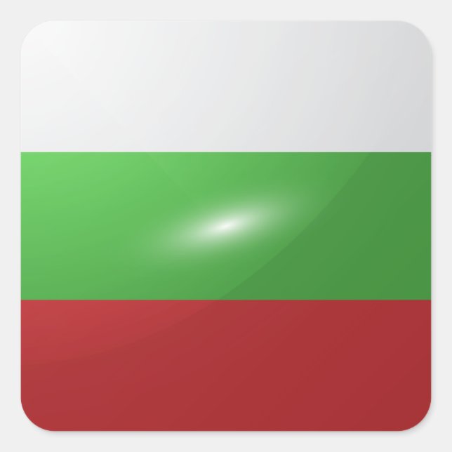 Bulgaria square glossy flag sticker (Front)