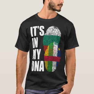 Bulgarian And Central African Mix DNA Flag Heritag T-Shirt