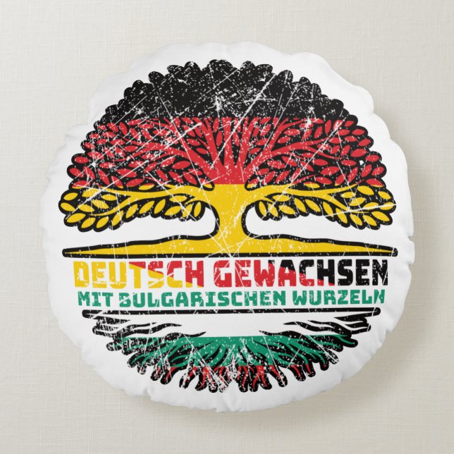 Bulgarian Deutsch Baum Round Pillow (Front)