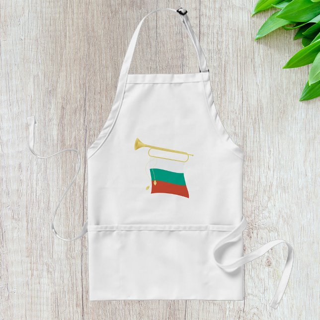 Bulgarian Flag And Bugle Standard Apron (Creator Uploaded)