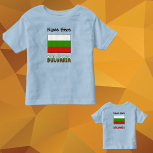 Bulgarian Flag Bulgaria Personalized  Toddler T-sh T-shirt