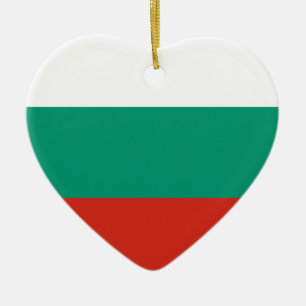 Bulgarian Flag Ceramic Ornament