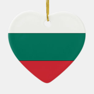Bulgarian Flag Ceramic Ornament