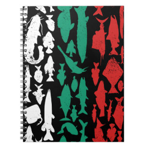 Bulgarian Flag Made of Fish – Fishing Design Notebook