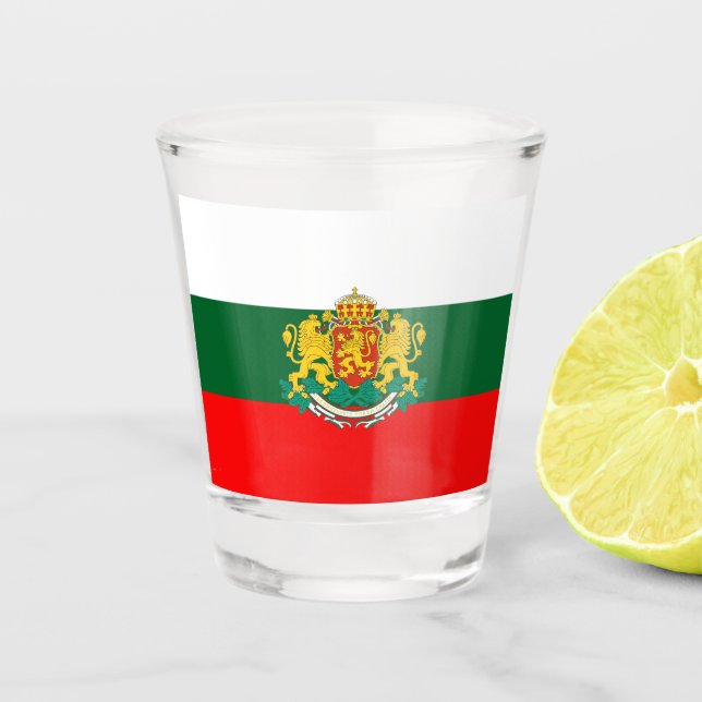 Bulgarian flag shot glass (Front)