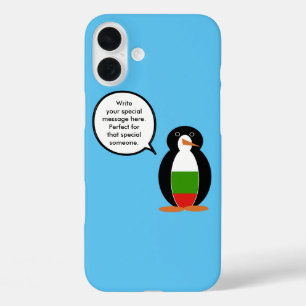 Bulgarian Flag Wildlife Penguin Personalized Gift iPhone 16 Plus Case