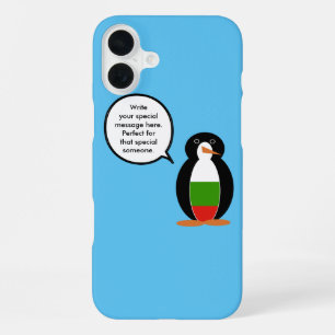 Bulgarian Flag Wildlife Penguin Personalized Gift iPhone 16 Plus Case