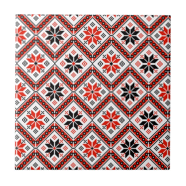 Bulgarian Flower Pattern Tile (Front)