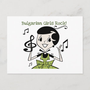 Bulgarian Girls Rock Postcard