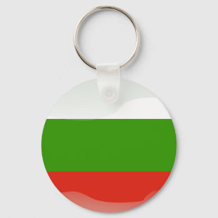 Bulgarian glossy flag keychain