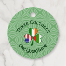 Bulgarian Irish American Shamrock Flag Personalize