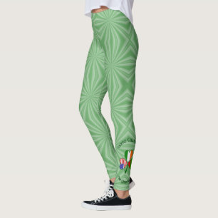 Bulgarian Irish American Shamrock Flag Personalize Leggings