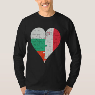 Bulgarian Maltese Flag Heart T-Shirt