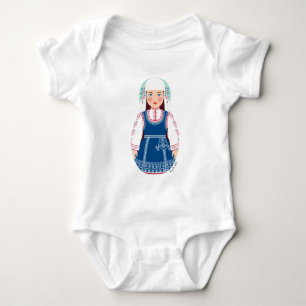 Bulgarian Matryoshka Baby Bodysuit