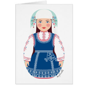 Bulgarian Matryoshka Card
