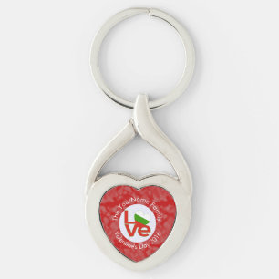 Bulgarian Red LOVE Flag Personalized  Keychain