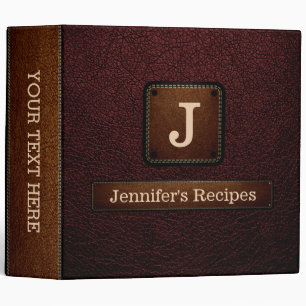 Bulgarian rose Elegant Recipe Leather Look Binder
