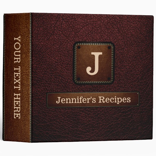 Bulgarian rose Elegant Recipe Leather Look Binder (Front/Spine)