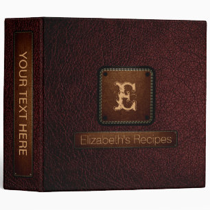 Bulgarian Rose Leather Elegant Monogram Binder