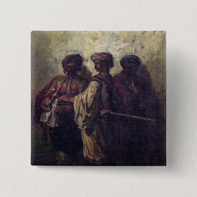 Bulgarian Soldiers 2 Inch Square Button (Front)