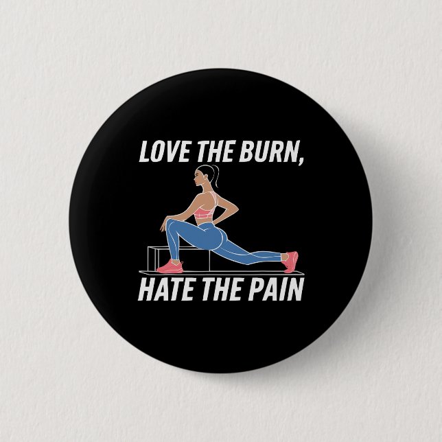 Bulgarian Squat Exercise Bodybuilding Fitness Work 2 Inch Round Button (Front)