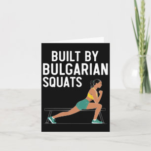 Bulgarian Squat Exercise Bodybuilding Fitness Work Card