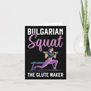 Bulgarian Squat Exercise Bodybuilding Fitness Work Card