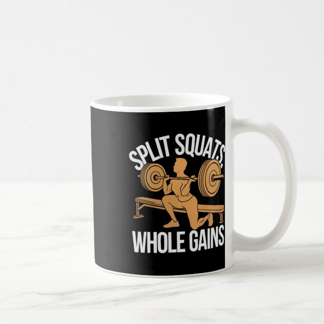 Bulgarian Squat Exercise Bodybuilding Fitness Work Coffee Mug (Right)