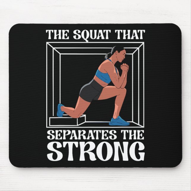 Bulgarian Squat Exercise Bodybuilding Fitness Work Mouse Pad (Front)