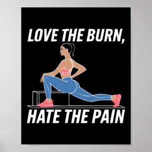 Bulgarian Squat Exercise Bodybuilding Fitness Work Poster