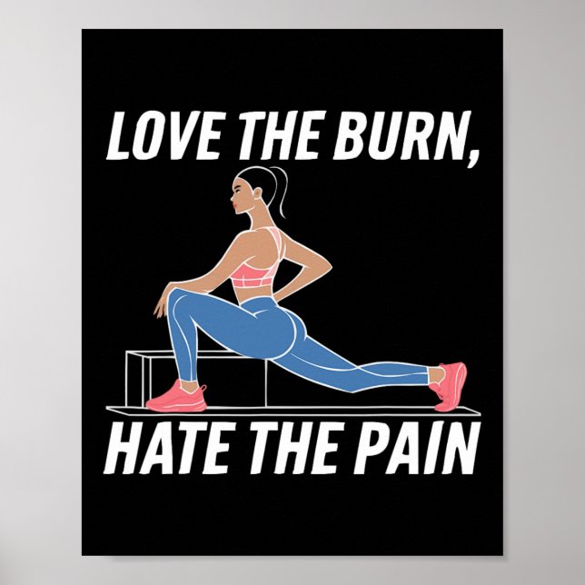Bulgarian Squat Exercise Bodybuilding Fitness Work Poster (Front)