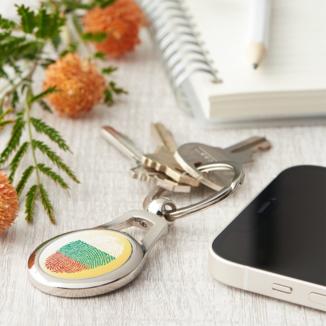 Bulgarian touch fingerprint flag keychain (Side)