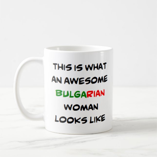 bulgarian woman, awesome Mug (Left)