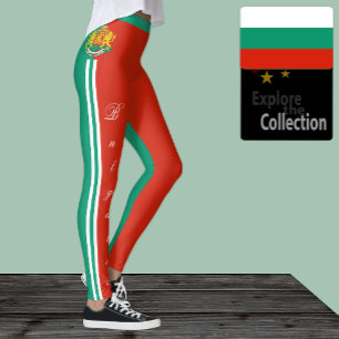 Bulgarie leggings de mode, drapeau bulgare /sports