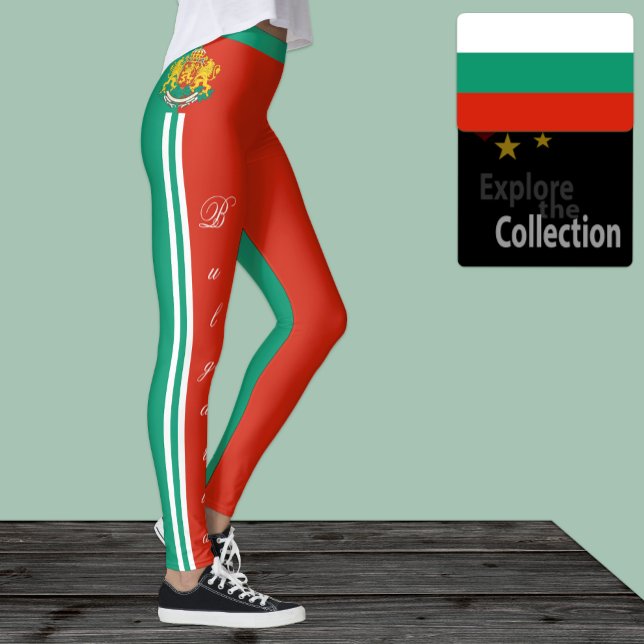 Bulgarie leggings de mode, drapeau bulgare /sports (Créateur téléchargé)